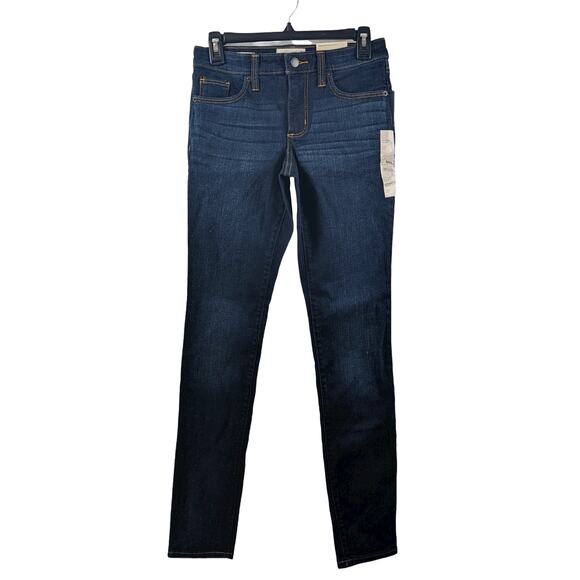 Mid Rise Skinny Jeans Universal Thread Medium Wash Blue‎ Denim 2 Casual Cropped - Picture 1 of 12